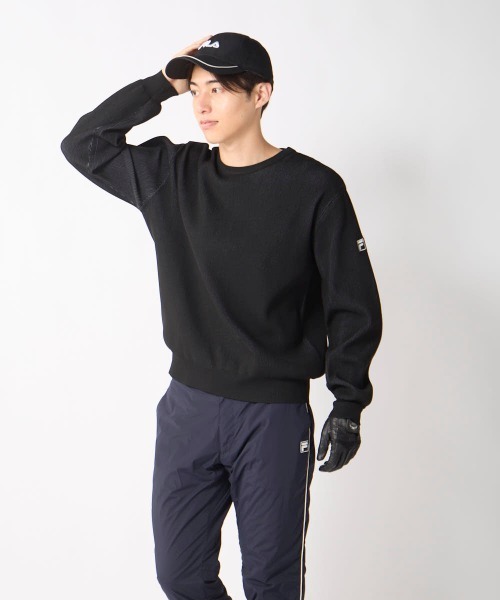 FILA GOLF(フィラゴルフ )の「【FILA GOLF/フィラゴルフ】プレーティングニットセーター ゴルフ(ニット/セーター・メンズ・ブラック/ベージュ・MEDIUM/LARGE/X-LARGE/XX-LARGE)」の19枚目の写真
