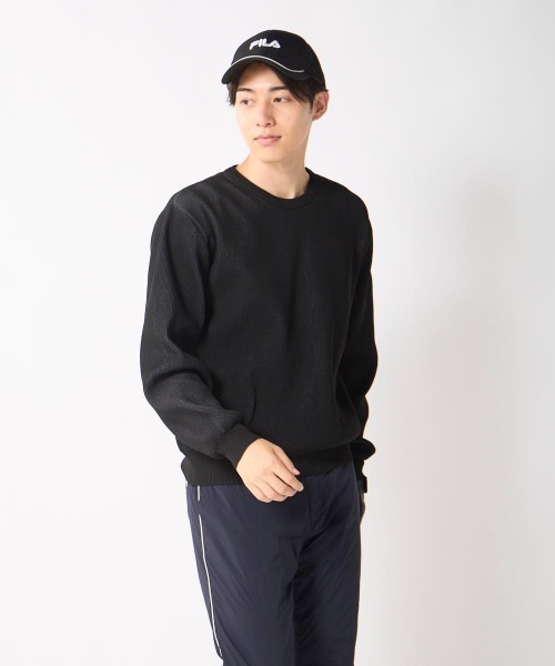FILA GOLF(フィラゴルフ )の「【FILA GOLF/フィラゴルフ】プレーティングニットセーター ゴルフ(ニット/セーター・メンズ・ブラック/ベージュ・MEDIUM/LARGE/X-LARGE/XX-LARGE)」の18枚目の写真