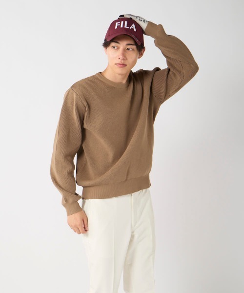 FILA GOLF(フィラゴルフ )の「【FILA GOLF/フィラゴルフ】プレーティングニットセーター ゴルフ(ニット/セーター・メンズ・ブラック/ベージュ・MEDIUM/LARGE/X-LARGE/XX-LARGE)」の9枚目の写真