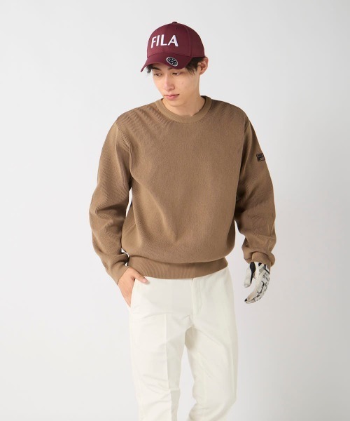 FILA GOLF(フィラゴルフ )の「【FILA GOLF/フィラゴルフ】プレーティングニットセーター ゴルフ(ニット/セーター・メンズ・ブラック/ベージュ・MEDIUM/LARGE/X-LARGE/XX-LARGE)」の8枚目の写真