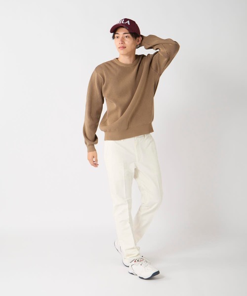 FILA GOLF(フィラゴルフ )の「【FILA GOLF/フィラゴルフ】プレーティングニットセーター ゴルフ(ニット/セーター・メンズ・ブラック/ベージュ・MEDIUM/LARGE/X-LARGE/XX-LARGE)」の6枚目の写真