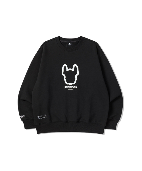 LIFE WORK（ライフワーク）の「ラドクオーバーサイズ裏起毛スウェット（スウェット・メンズ・ブラック・M/L）」の2枚目の写真