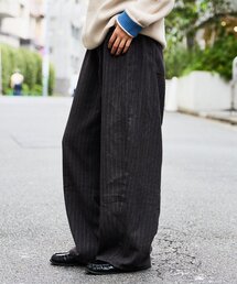 【UNISEX】アソート柄フランネルカーブパンツ
