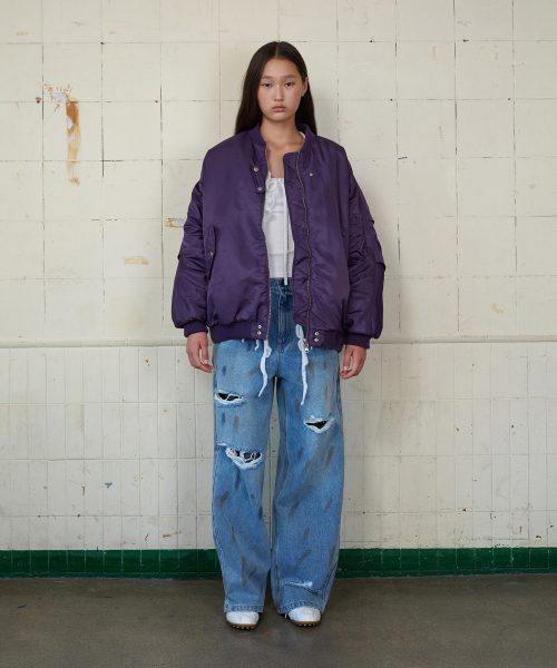 MOODBETTER(ムード ベター)の「HAND PAINTED DENIM PANTS LIGHT BLUE(デニムパンツ・レディース・その他・SMALL/MEDIUM)」の3枚目の写真