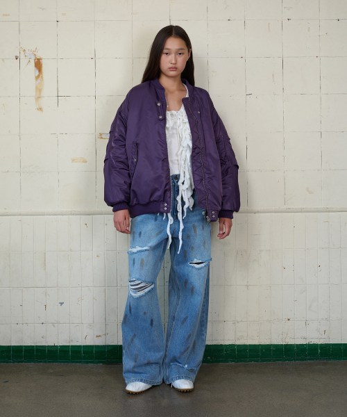 MOODBETTER(ムード ベター)の「HAND PAINTED DENIM PANTS LIGHT BLUE(デニムパンツ・レディース・その他・SMALL/MEDIUM)」の4枚目の写真