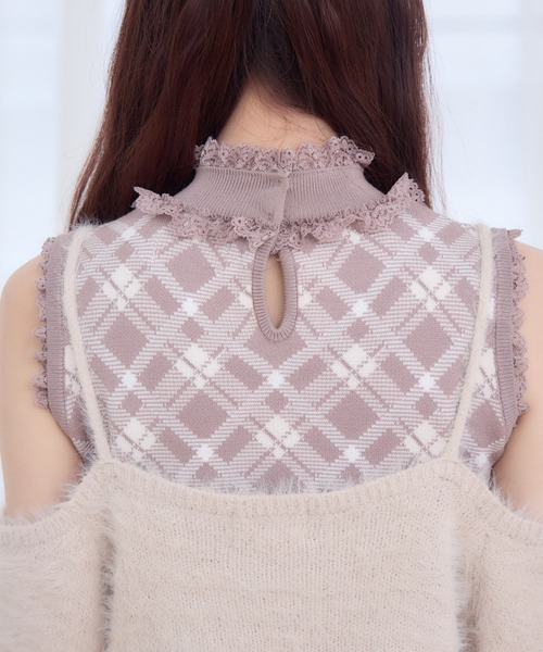 couture BY ROJITA（クチュールバイロジータ）の「ふわふわボレロニットミニワンピース（ワンピース・レディース・ブラウン/ピンク/ブラック・FREE）」の20枚目の写真