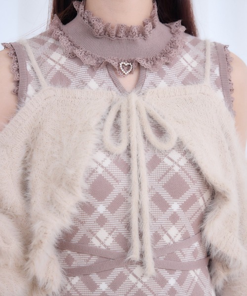 couture BY ROJITA（クチュールバイロジータ）の「ふわふわボレロニットミニワンピース（ワンピース・レディース・ブラウン/ピンク/ブラック・FREE）」の22枚目の写真