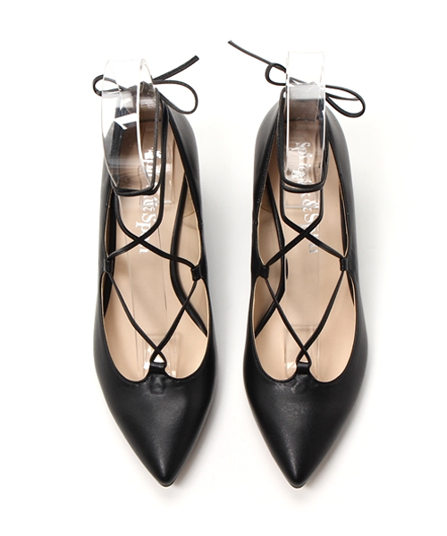 Spick & Span（スピックアンドスパン）の「ORIGINAL Fレザーウェッジヒールレースアップ◆（パンプス・レディース・ブラック/ベージュ系その他/ブラウン・36.5/37.5/38/37/36/38.5）」の10枚目の写真