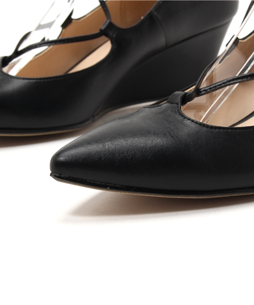 Spick & Span（スピックアンドスパン）の「ORIGINAL Fレザーウェッジヒールレースアップ◆（パンプス・レディース・ブラック/ベージュ系その他/ブラウン・36.5/37.5/38/37/36/38.5）」の9枚目の写真