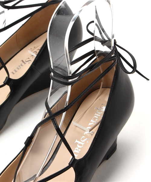 Spick & Span（スピックアンドスパン）の「ORIGINAL Fレザーウェッジヒールレースアップ◆（パンプス・レディース・ブラック/ベージュ系その他/ブラウン・36.5/37.5/38/37/36/38.5）」の11枚目の写真