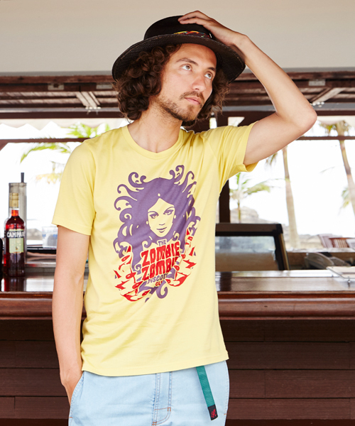 HYSTERIC GLAMOUR(ヒステリックグラマー)の「ZOMBIE ZOMBIE pt T-SH(Tシャツ/カットソー・メンズ・ホワイト/イエロー/ブラック・MEDIUM/SMALL/LARGE/X-LARGE)」の3枚目の写真
