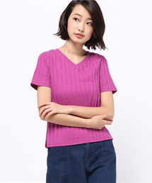 WEGO | WEGO/ワイドリブVネックTシャツ(Tシャツ/カットソー)