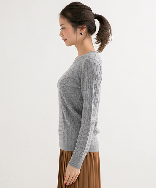 URBAN RESEARCH Sonny Label(アーバンリサーチサニーレーベル)の「Sonny Label ウォッシャブルウールケーブルプルオーバー(ニット/セーター・レディース・テラコッタ/ベージュ/ネイビー/ブラウン系その他/グレー・FREE)」の20枚目の写真