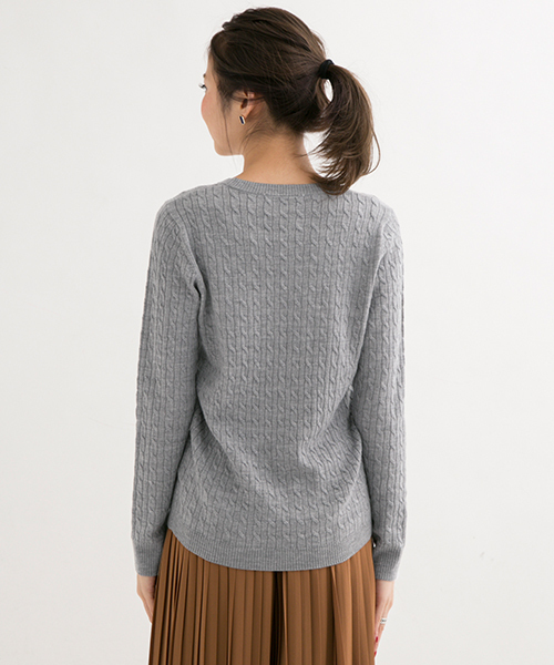 URBAN RESEARCH Sonny Label(アーバンリサーチサニーレーベル)の「Sonny Label ウォッシャブルウールケーブルプルオーバー(ニット/セーター・レディース・テラコッタ/ベージュ/ネイビー/ブラウン系その他/グレー・FREE)」の21枚目の写真