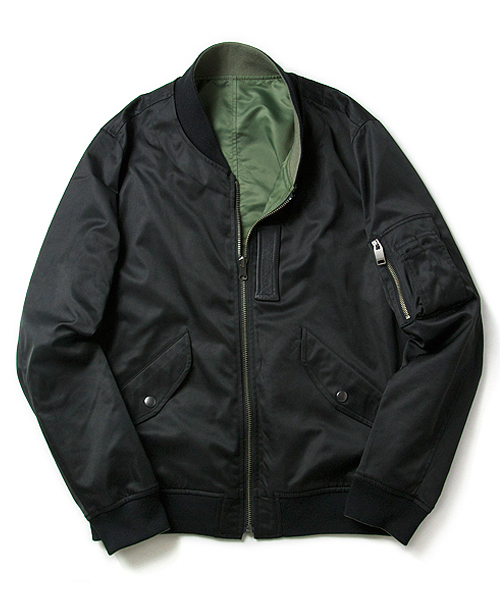 JACKROSE（ジャックローズ）の「フード付きリバーシブルMA-1 （MA-1・メンズ・カーキ/ブラック・L/XL/M）」の9枚目の写真