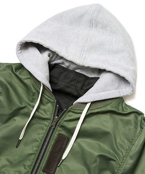 JACKROSE（ジャックローズ）の「フード付きリバーシブルMA-1 （MA-1・メンズ・カーキ/ブラック・L/XL/M）」の17枚目の写真