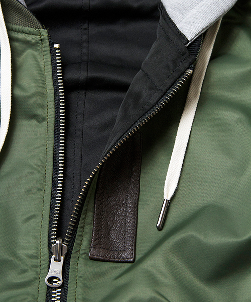 JACKROSE（ジャックローズ）の「フード付きリバーシブルMA-1 （MA-1・メンズ・カーキ/ブラック・L/XL/M）」の21枚目の写真