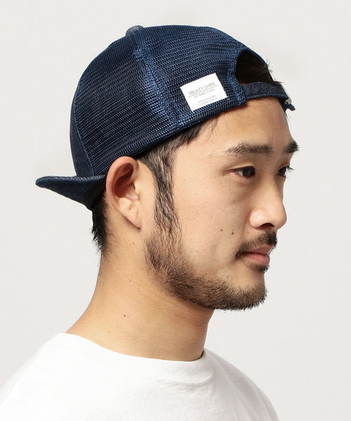Mighty Shine（マイティシャイン）の「Mighty Shine × BEAMS / 別注 ブリッジ メッシュ キャップ（キャップ・メンズ・ブラック/インディゴブルー・ONE SIZE）」の5枚目の写真
