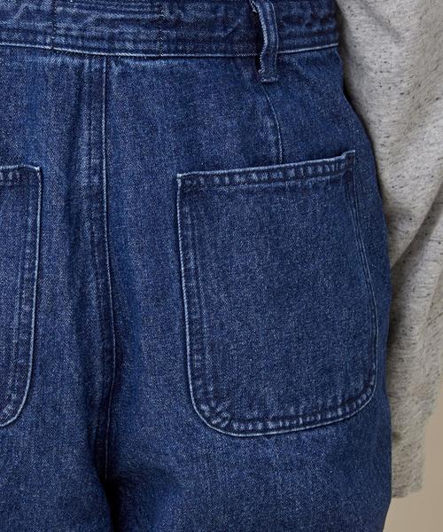 Another Edition(アナザーエディション)の「デニムレースアップサロペット(つなぎ/オールインワン・レディース・ターコイズブルー/コバルトブルー・MEDIUM/SMALL)」の10枚目の写真