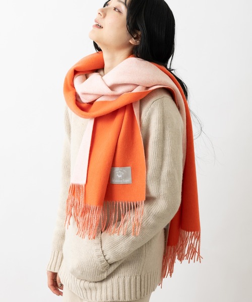 リバーシブル大判ストール 新品 限定1枚 カシミヤ シルク 大判