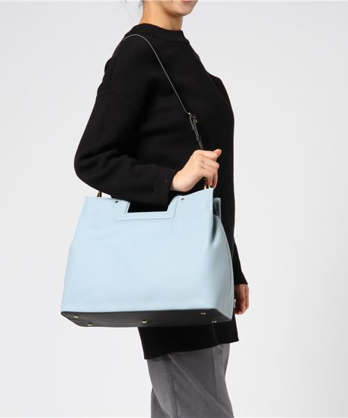 RIVE DROITE（リヴドロワ）の「スクエアクリ手シュリンクBAG（ハンドバッグ・レディース・サックスブルー/モカ・FREE）」の3枚目の写真