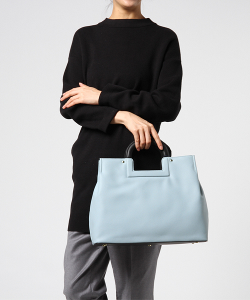 RIVE DROITE（リヴドロワ）の「スクエアクリ手シュリンクBAG（ハンドバッグ・レディース・サックスブルー/モカ・FREE）」の4枚目の写真