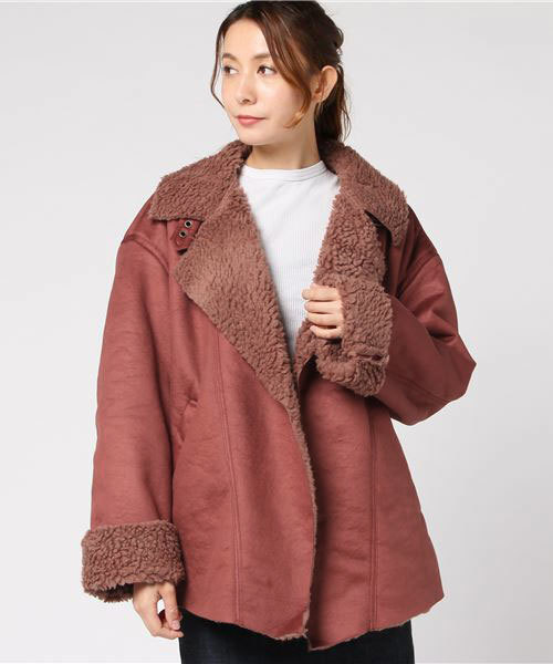 SLY(スライ)の「FAUX MOUTON OVER JK(その他アウター・レディース・ブラック/グレー/オレンジ系その他・1/2)」の6枚目の写真