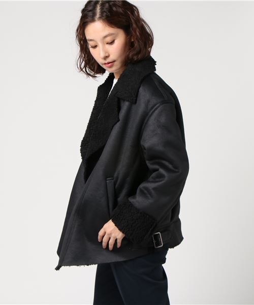 SLY(スライ)の「FAUX MOUTON OVER JK(その他アウター・レディース・ブラック/グレー/オレンジ系その他・1/2)」の12枚目の写真