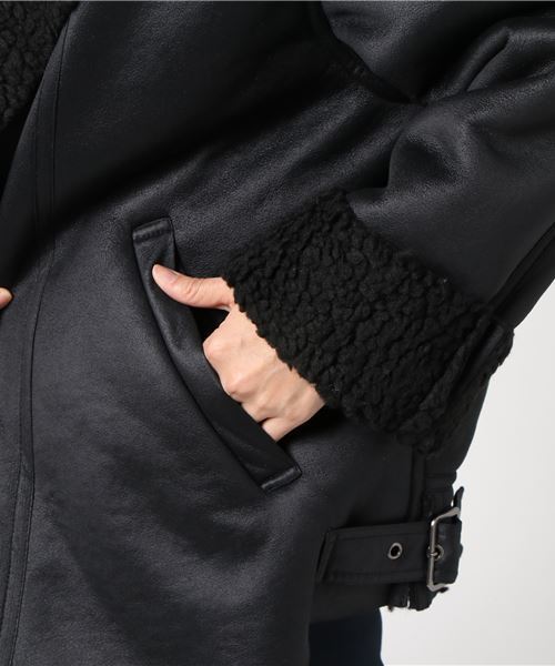 SLY(スライ)の「FAUX MOUTON OVER JK(その他アウター・レディース・ブラック/グレー/オレンジ系その他・1/2)」の10枚目の写真