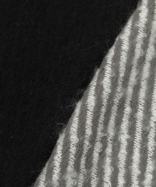 RAGEBLUE(レイジブルー)の「ショールマフラー/774539(マフラー・メンズ・ブラック/グレー・FREE)」の5枚目の写真