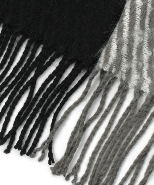 RAGEBLUE(レイジブルー)の「ショールマフラー/774539(マフラー・メンズ・ブラック/グレー・FREE)」の9枚目の写真