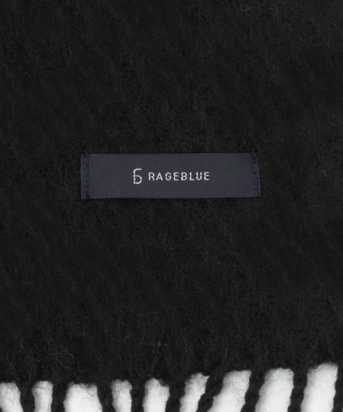 RAGEBLUE(レイジブルー)の「ショールマフラー/774539(マフラー・メンズ・ブラック/グレー・FREE)」の4枚目の写真