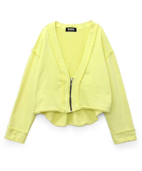RNA（アールエヌエー）の「M0843 カットオフシームZIPカーディガン（カーディガン/ボレロ・レディース・ベージュ/イエロー/ブラック・MEDIUM）」の21枚目の写真