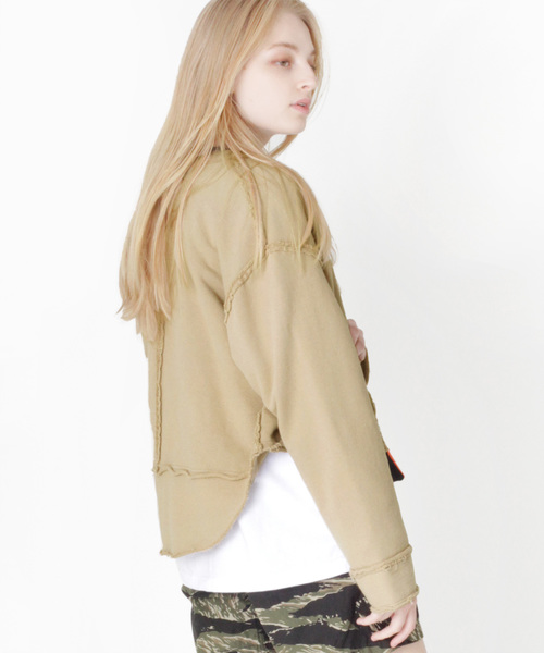 RNA（アールエヌエー）の「M0843 カットオフシームZIPカーディガン（カーディガン/ボレロ・レディース・ベージュ/イエロー/ブラック・MEDIUM）」の11枚目の写真