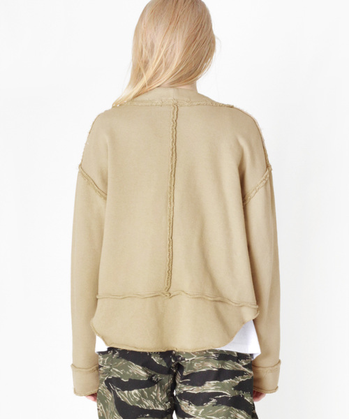 RNA（アールエヌエー）の「M0843 カットオフシームZIPカーディガン（カーディガン/ボレロ・レディース・ベージュ/イエロー/ブラック・MEDIUM）」の7枚目の写真