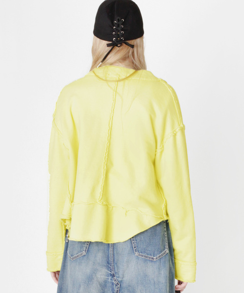 RNA（アールエヌエー）の「M0843 カットオフシームZIPカーディガン（カーディガン/ボレロ・レディース・ベージュ/イエロー/ブラック・MEDIUM）」の9枚目の写真