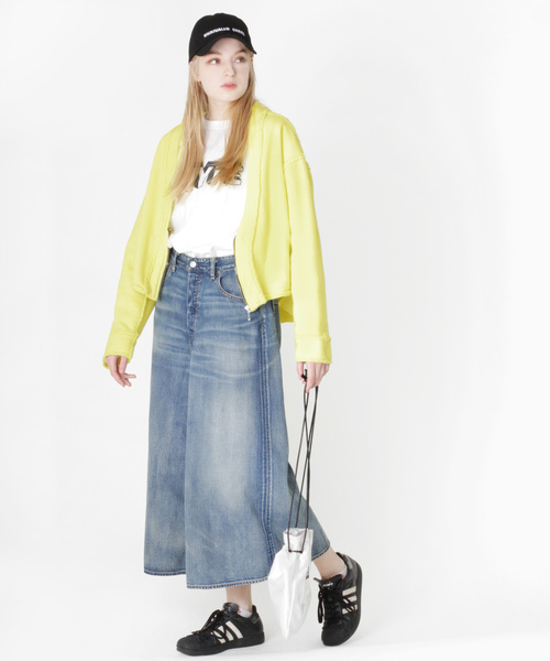 RNA（アールエヌエー）の「M0843 カットオフシームZIPカーディガン（カーディガン/ボレロ・レディース・ベージュ/イエロー/ブラック・MEDIUM）」の5枚目の写真