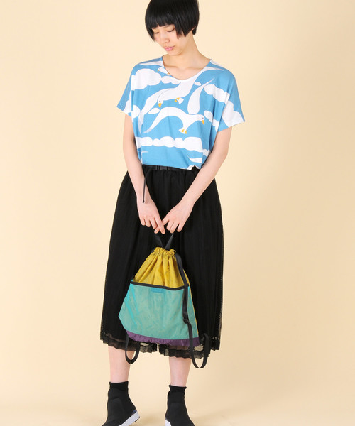 Ne-net（ネネット）の「カモメ T（Tシャツ/カットソー・レディース・パープル/ブルー・02）」の5枚目の写真