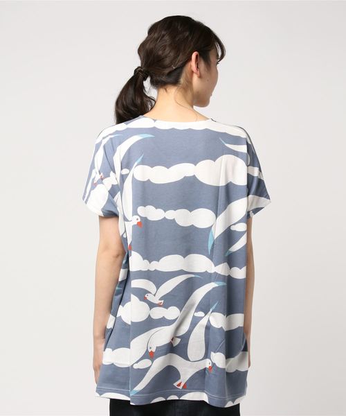 Ne-net（ネネット）の「カモメ T（Tシャツ/カットソー・レディース・パープル/ブルー・02）」の4枚目の写真