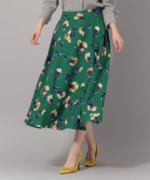 Andemiu（アンデミュウ）の「フラワーサーキュラースカート790799（スカート・レディース・ホワイト/ネイビー/グリーン・FREE）」の19枚目の写真