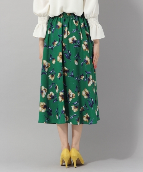 Andemiu（アンデミュウ）の「フラワーサーキュラースカート790799（スカート・レディース・ホワイト/ネイビー/グリーン・FREE）」の14枚目の写真