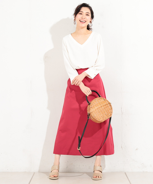 RIVE DROITE（リヴドロワ）の「サイドZIPスリットスカート（スカート・レディース・キャメル/レッド/ネイビー・FREE）」の12枚目の写真