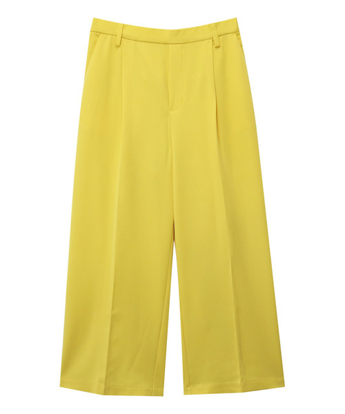 andme(アンドミー)の「きれいめツイル美脚クロップド丈タックワイドパンツ(スラックス・レディース・チャコールグレー/ブラック/ネイビー/オフホワイト/オレンジ系その他/ベージュ系その他/ピンク系その他/ラベンダー/イエロー/フューシャピンク/マスタード/バイオレット/グリーン系その他/グレー系その他/ダークカーキ/モカ/ベージュ系その他2/テラコッタ/ライトカーキ/ブルー/ベージュ系その他3・S/M/L)」の17枚目の写真