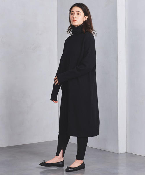 UNITED ARROWS（ユナイテッドアローズ）の「SFL  タートルネック ロング ニットワンピース†（ワンピース・レディース・ダークブラウン/レッド/ブラック/グレー/ベージュ/ネイビー・FREE）」の17枚目の写真