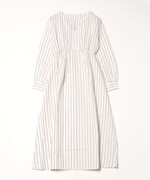 先染めマルチストライプロングワンピース