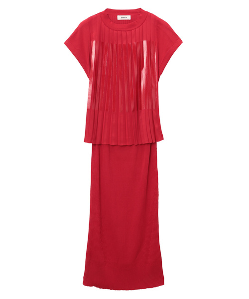 セール ワンピース S ワンピース ドレス エナメリープリーツニット ワンピース Zucca ズッカ のワンピース S Zucca ズッカ のファッション