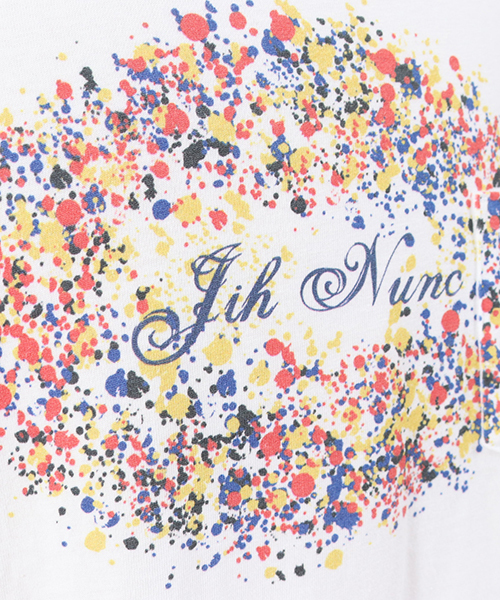 Jih Nunc（ジーヌンク）の「mt5703-ビッグシルエットプリントTシャツ -COLOR PAINT LOGO-（Tシャツ/カットソー・メンズ・ホワイト/グレー・M/L）」の9枚目の写真