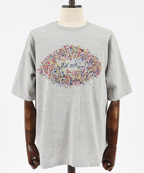 Jih Nunc（ジーヌンク）の「mt5703-ビッグシルエットプリントTシャツ -COLOR PAINT LOGO-（Tシャツ/カットソー・メンズ・ホワイト/グレー・M/L）」の10枚目の写真
