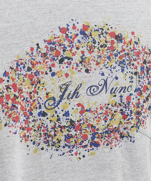 Jih Nunc（ジーヌンク）の「mt5703-ビッグシルエットプリントTシャツ -COLOR PAINT LOGO-（Tシャツ/カットソー・メンズ・ホワイト/グレー・M/L）」の15枚目の写真