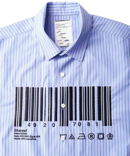 シャリーフ SHAREEF STRIPE LABORATORYシャツコート シャリーフ SHAREEF STRIPE LABORATORYシャツコート SHAREEF